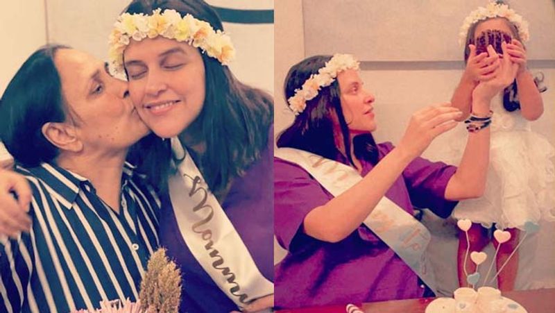 Pregnant Neha Dhupia gets surprise baby shower from husband Angad Bedi