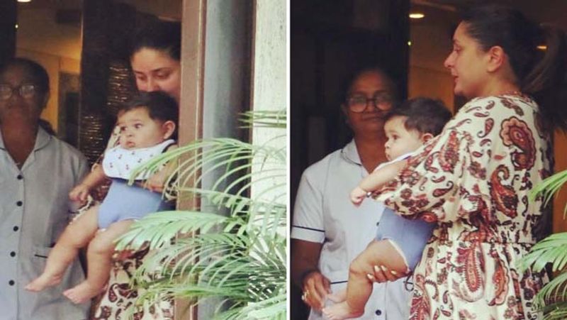 kareena kapoor spotted without makeup with son jeh ali khan