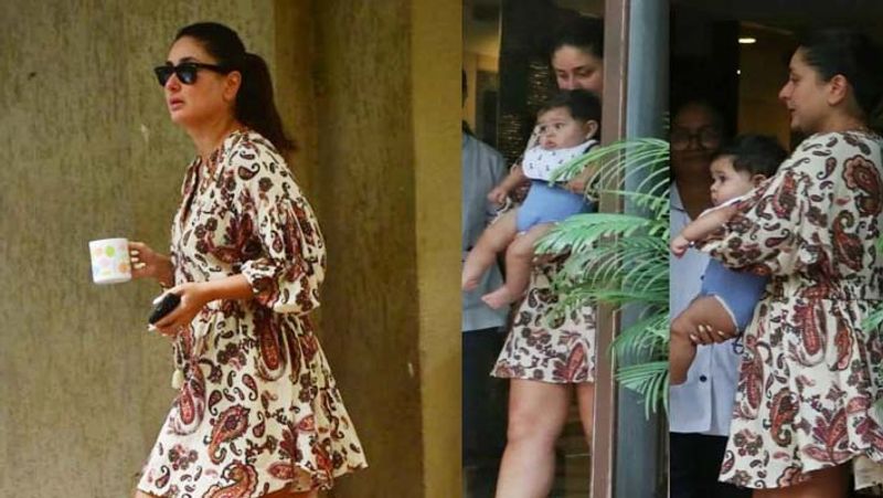 kareena kapoor spotted without makeup with son jeh ali khan