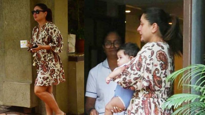kareena kapoor spotted without makeup with son jeh ali khan