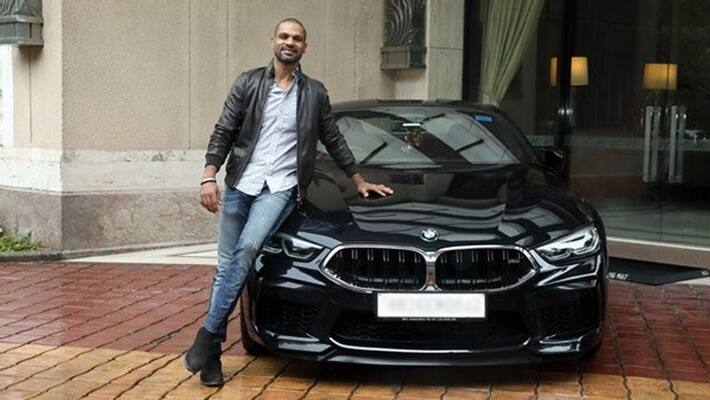 Team India cricketer Shikhar dhawan Takes Delivery of rs 2 18 crore BMW M8 Coupe car ckm Team India cricketer Shikhar dhawan Takes Delivery of rs 2 18 crore BMW M8 Coupe car ckm