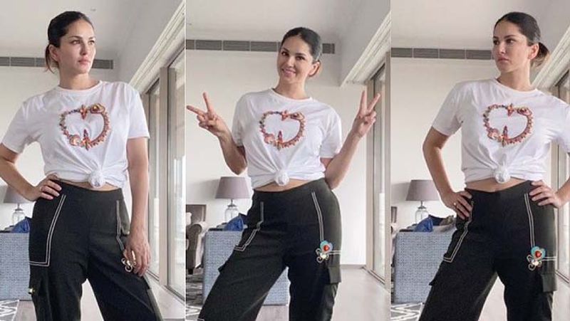 sunny leone enjoying vacation in maldives actress share photos in blue bikini