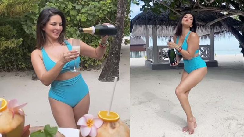 Sunny Leone in a hot bikini dress makes the Maldives glamorous