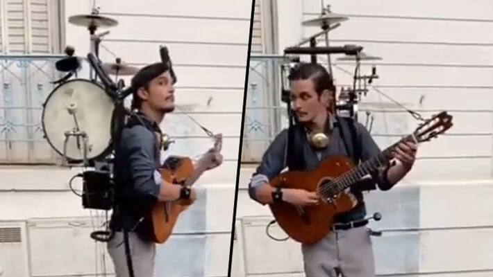 One-man Orchestra From Argentina; Viral video stuns netizens - gps One-man Orchestra From Argentina; Viral video stuns netizens - gps