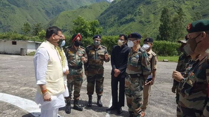 Uttarakhand floods, Chief Minister Pushkar Dhami visited the flood affected areas Uttarakhand floods, Chief Minister Pushkar Dhami visited the flood affected areas