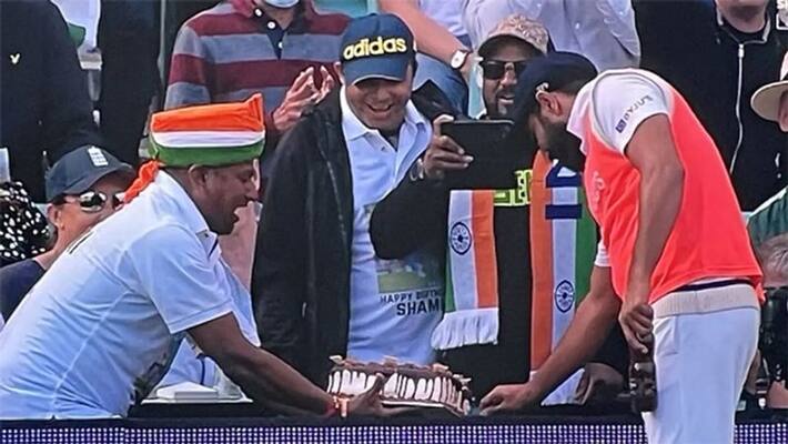 India vs England: Mohammed Shami Cuts Birthday Cake With fans on cricket ground, watch video India vs England: Mohammed Shami Cuts Birthday Cake With fans on cricket ground, watch video