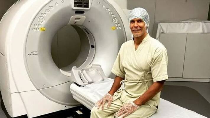 milind soman shares picture from scanning room milind soman shares picture from scanning room
