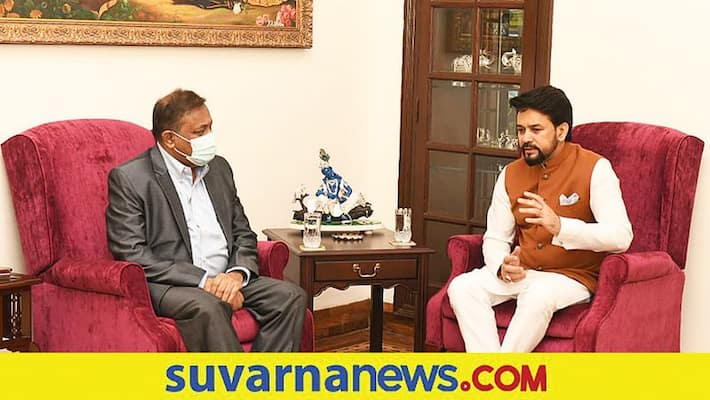 Union Minister Anurag Thakur meets Bangladesh minister Hasan Mahmud mah Union Minister Anurag Thakur meets Bangladesh minister Hasan Mahmud mah