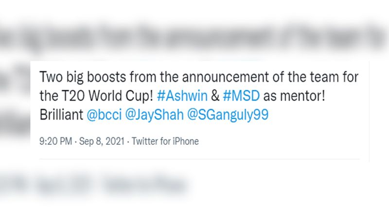 T20 World Cup 2021: Twitter Reacts After MS Dhoni Return in Team India As Mentor