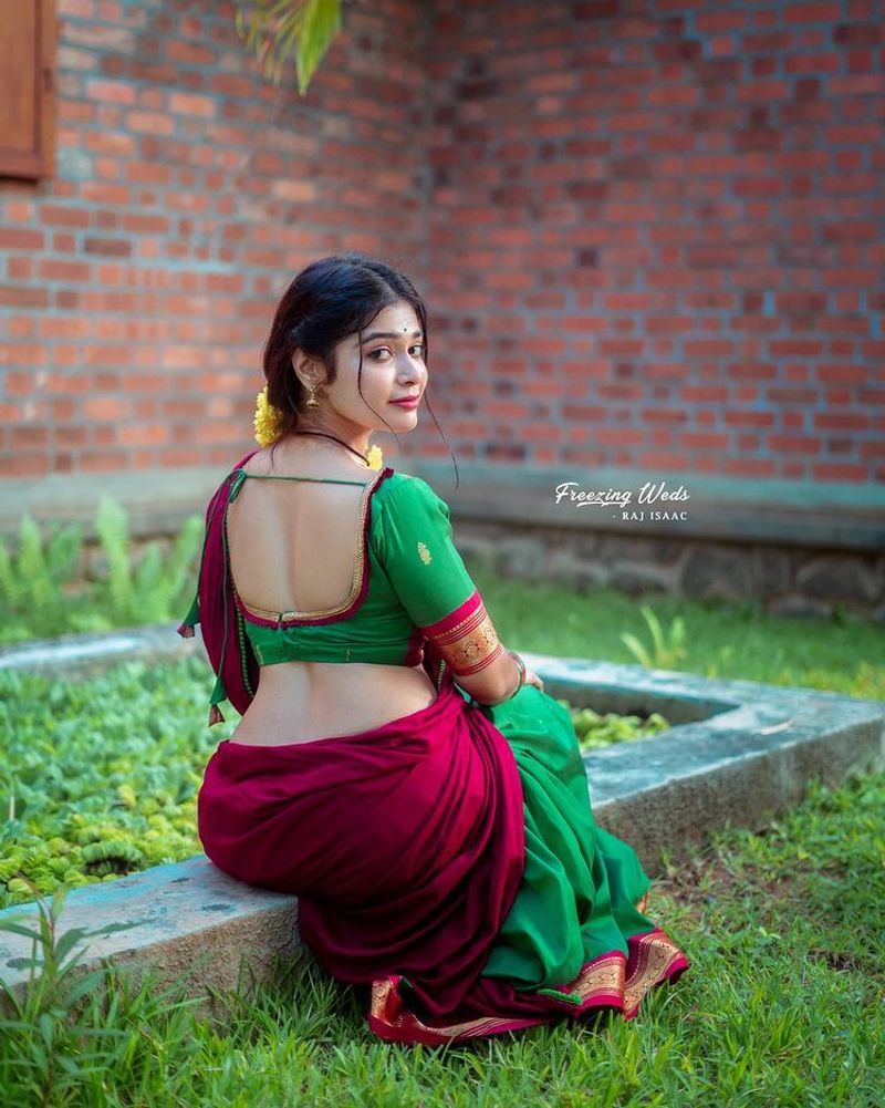 cook with comali dharsha gupta village girl getup latest half saree photo shoot