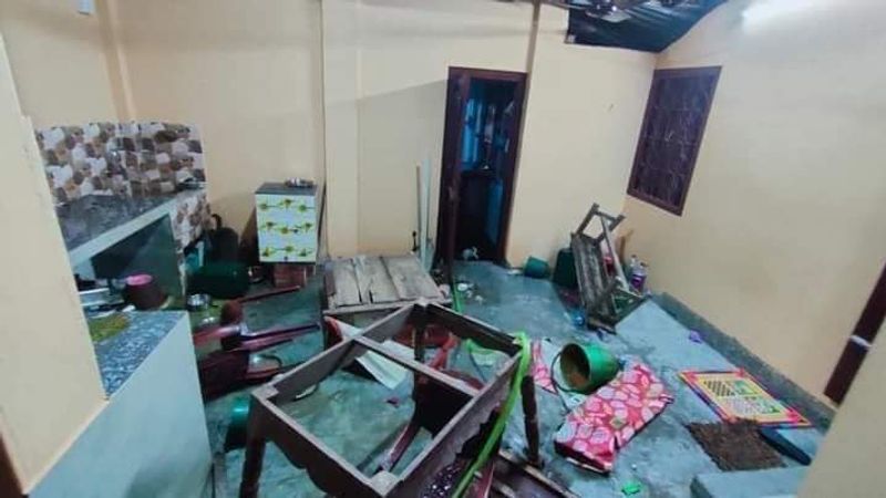 attackers set fire to five media houses and two CPM offices in Tripura