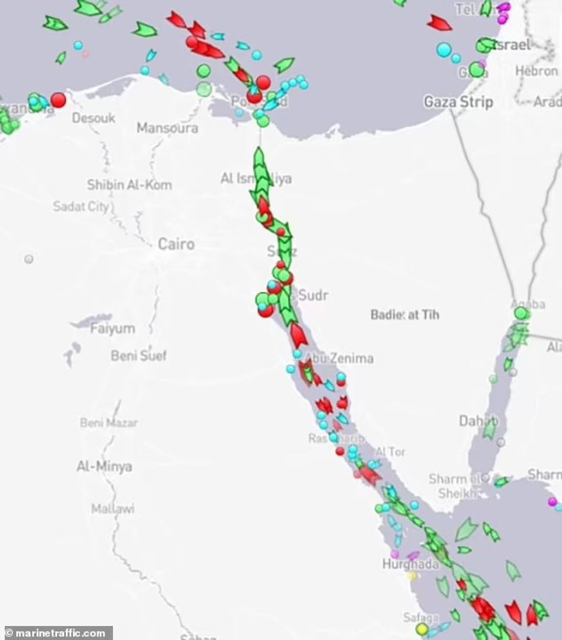 cargo ship blocked Suez Canal again