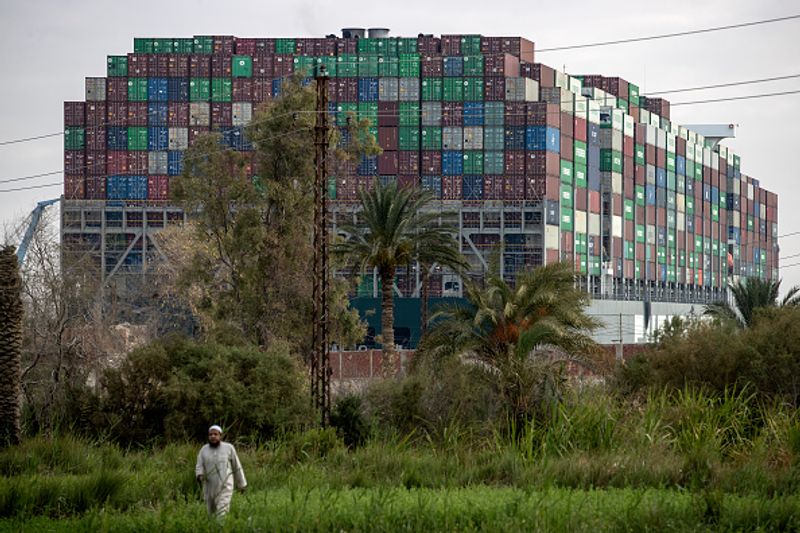 cargo ship blocked Suez Canal again