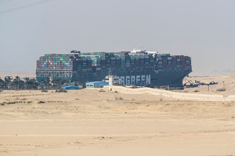 cargo ship blocked Suez Canal again