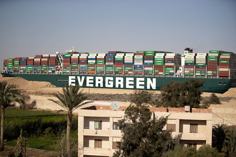 cargo ship blocked Suez Canal again