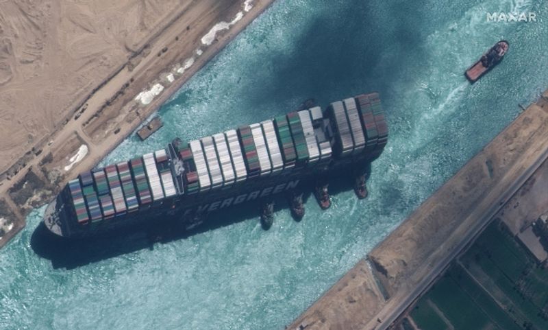 cargo ship blocked Suez Canal again