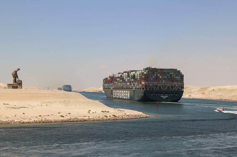 cargo ship blocked Suez Canal again