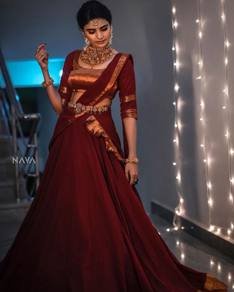 hot beauty jabardasth varsha turned traditional her ganesh chaturthi pics blows your mind