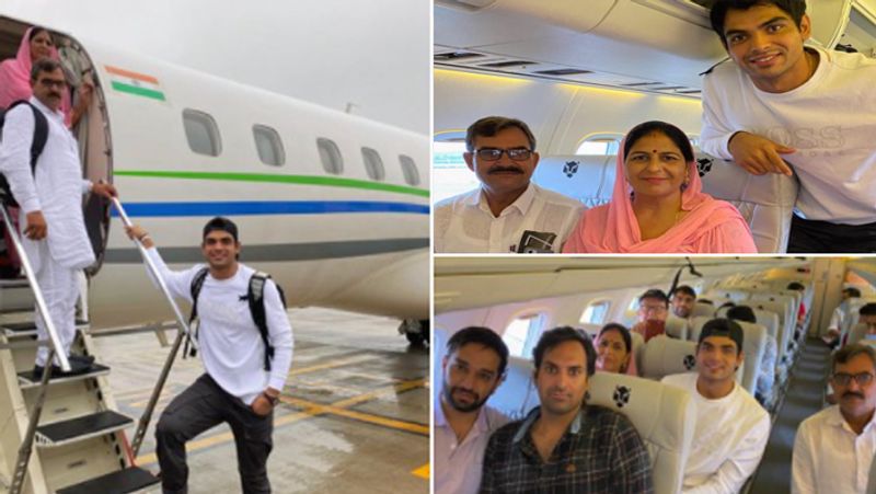 Tokyo Olympics gold medalist Neeraj Chopra fulfill his dream after take parents on their first flight spb