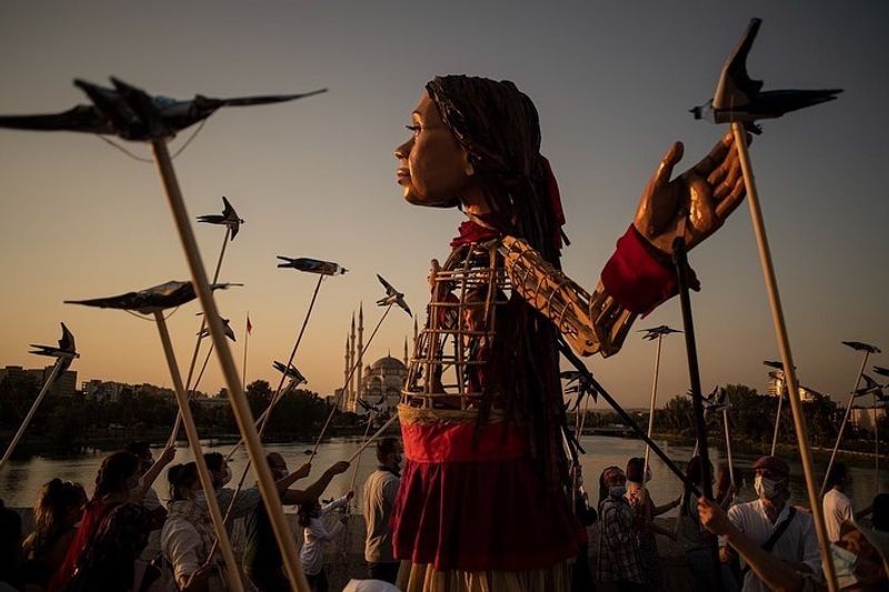 little Amal walks 8000 km for Solidarity with refugee childerns life