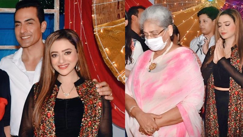 Mithun Chakraborty daughter in law madalsa sharma did ganesh aarti on set, these tv celebs also Performed Ganpati Pooja