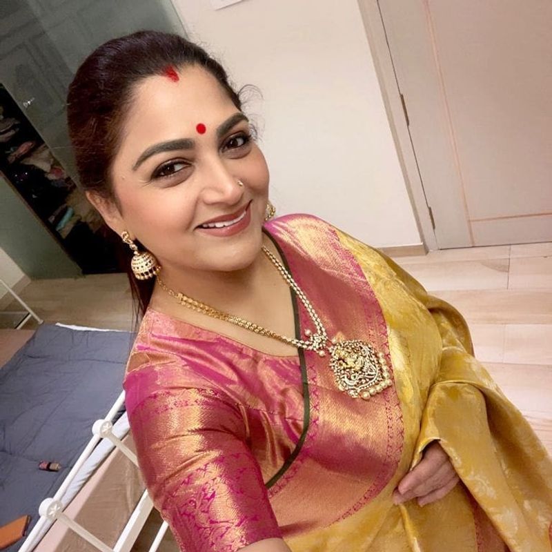 Khushboo stylish look in red saree see photos here dpl