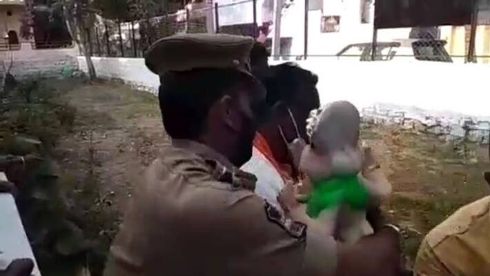 hyderabad police handover vinayaka idol in old city hyderabad police handover vinayaka idol in old city