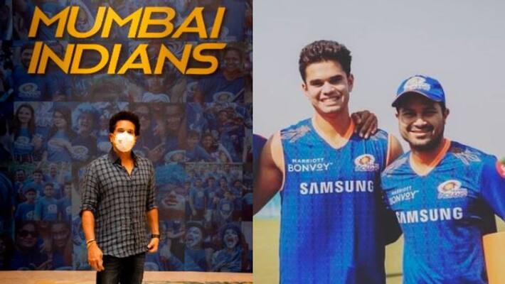 Sachin Tendulkar arrived UAE to mentor Mumbai Indians and his son Arjun in IPL 2021 spb Sachin Tendulkar arrived UAE to mentor Mumbai Indians and his son Arjun in IPL 2021 spb
