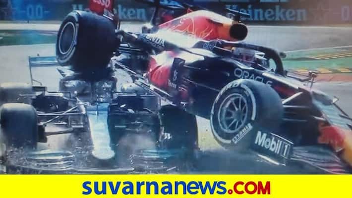 Formula 1 Race Max Verstappen Lewis Hamilton crash during Italian Grand Prix kvn Formula 1 Race Max Verstappen Lewis Hamilton crash during Italian Grand Prix kvn