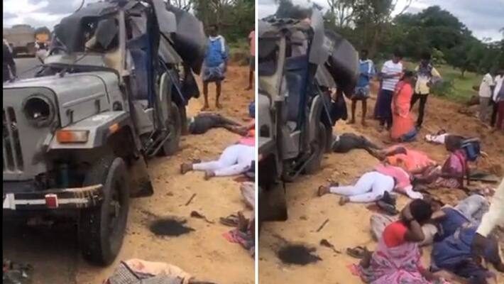 Shocking accident in Karnataka, 8 killed Shocking accident in Karnataka, 8 killed