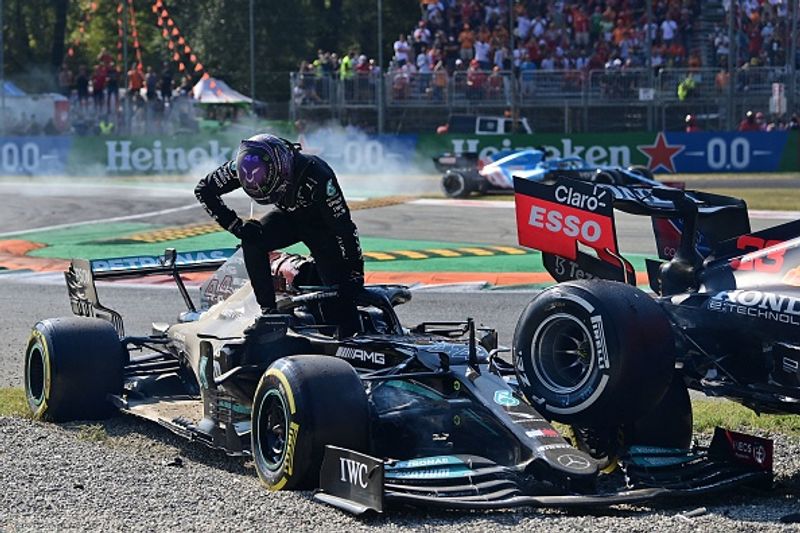 Lewis Hamilton thanks to halos cockpit and God after the Italian Grand Prix accident