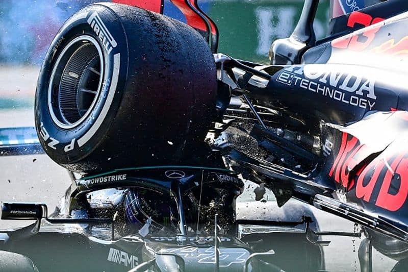Formula 1 Championship 2021: Lewis Hamilton,  Max Verstappen, Halo device, Italian GP crash-ayh