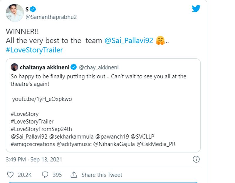 Samantha Ruth Prabhus cold reaction to Naga Chaitanyas Love Story trailer adds more fuel to divorce rumours dpl