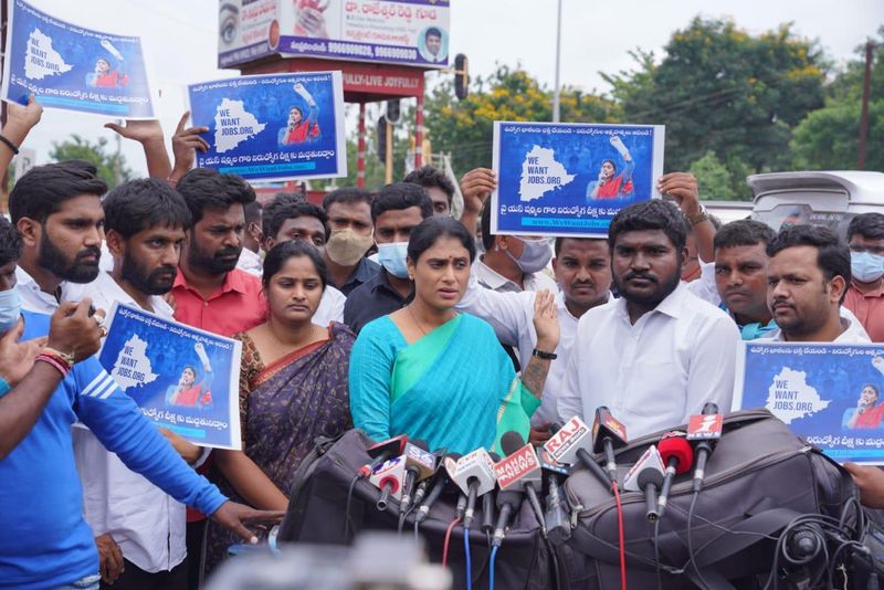 YS Sharmila Unemployment Hunger Strike at Hanumakonda