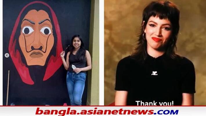 Tokyo of Money Heist fame reacts to graffiti wall at Jadavpur University bmm Tokyo of Money Heist fame reacts to graffiti wall at Jadavpur University bmm