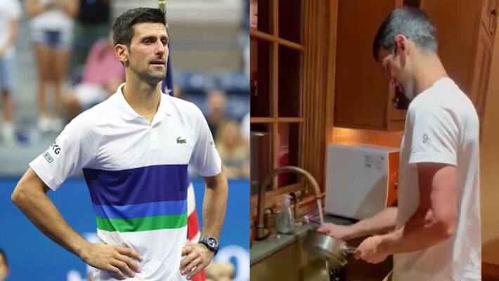 Novak Djokovic wash dishes at home, video shared by his wife Jelena, see viral video spb Novak Djokovic wash dishes at home, video shared by his wife Jelena, see viral video spb