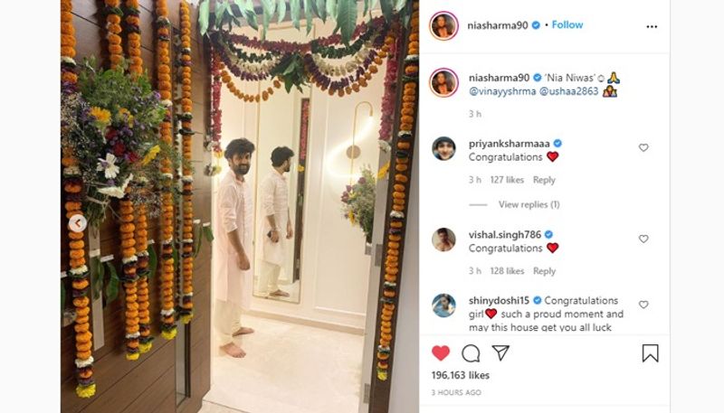 Check out Nia Sharma's new home; actress shares photos of Griha Pravesh ceremony (Inside pictures) RCB