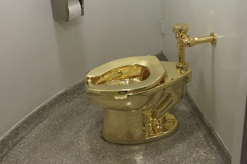 golden toilet still missing