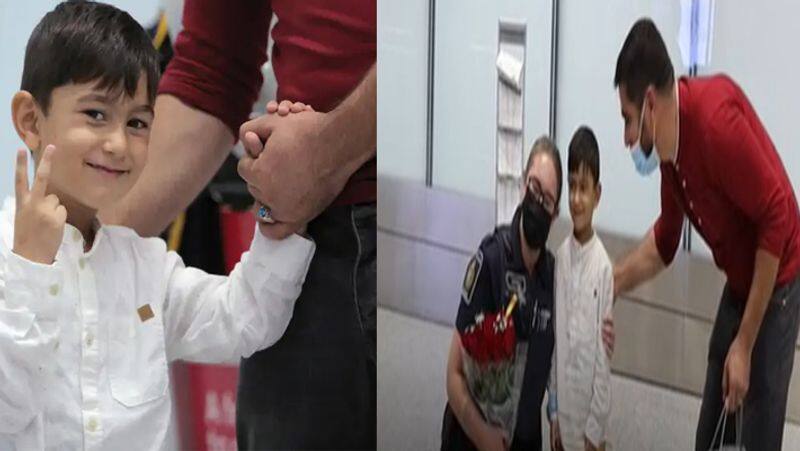 Afghanistan 3 year old child lost in kabul blasts met his family after two weeks, stayed in Doha