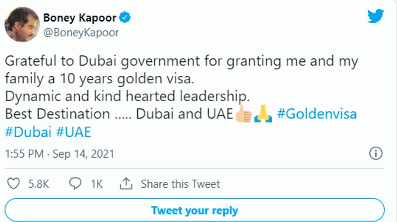 After Sanjay Dutt Boney Kapoor and family receive Golden Visa for UAE dpl