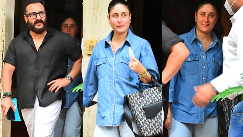 Kareena Kapoor spotted with husband Saif ALi Khan without makeup, tired face and swelled eyes