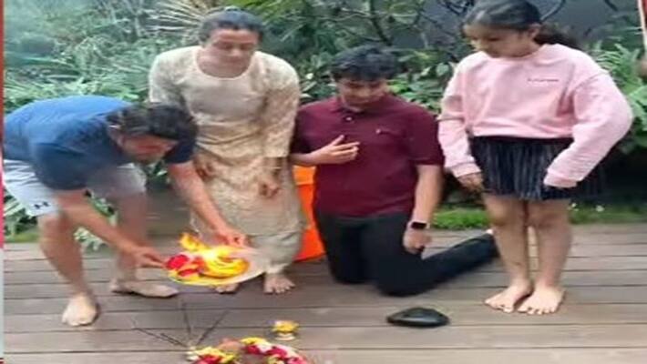 ganesh immersion celebrations at Mahesh babu house ganesh immersion celebrations at Mahesh babu house