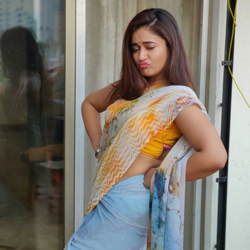 Boss Heroine Poonam Bajwa stunning saree look photos