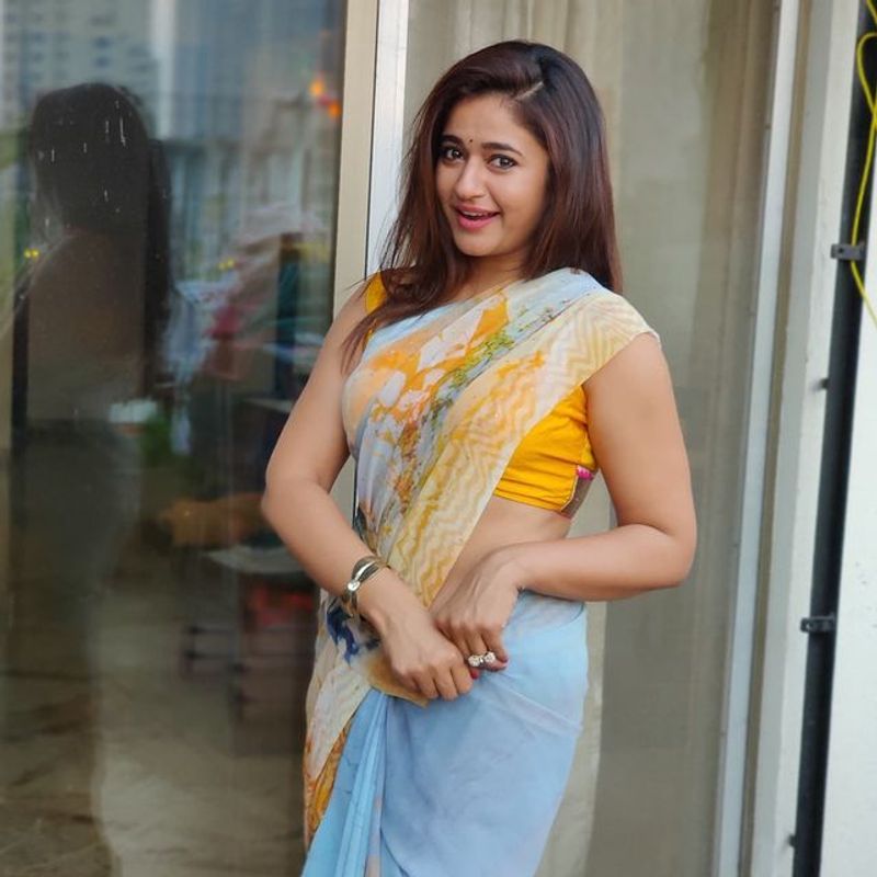 Boss Heroine Poonam Bajwa stunning saree look photos