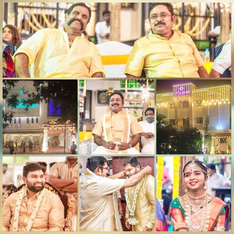 ammk party ttv dhinakaran daughter grand marriage function photos