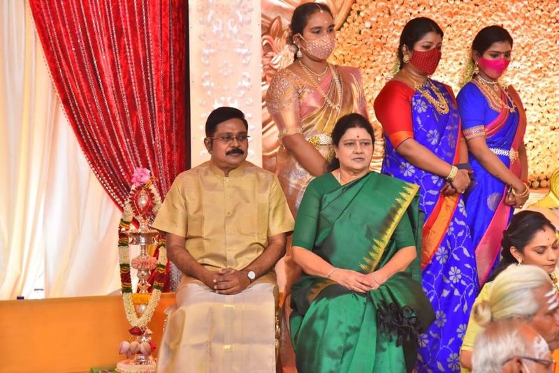 ammk party ttv dhinakaran daughter grand marriage function photos
