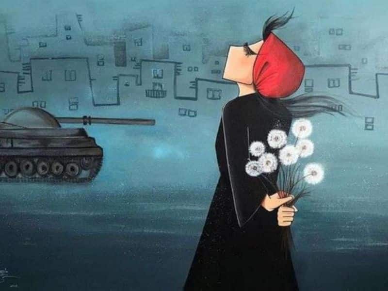 Shamsia Hassani street artist afghanistan her works depicts the life of women in afghanistan