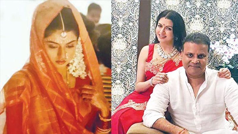 salman khan actress bhagyashree share photo of her husband under her feet