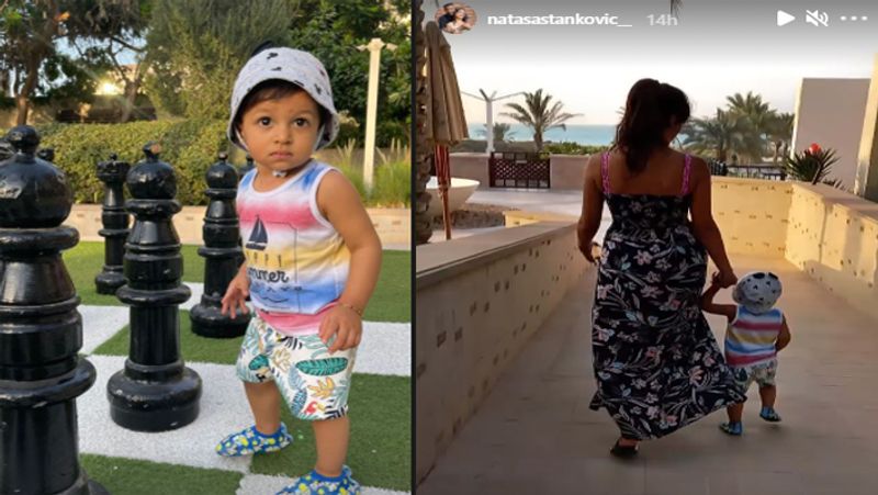 IPL 2021: Hardik Pandya chills with wife Natasa Stankovic and son Agastya at beach, see pictures