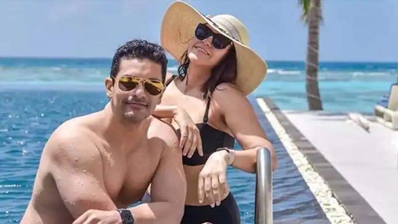 pregnant neha dhupia share pool side bikini photos flaunting baby bump